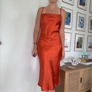 Orange Bebe Midi Dress Tagged